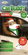 GEMMY 881261 AIRBLOWN REINDEER CAR BUDDY CHRISTMAS INFLATABLE 3&#39; - NEW! - $14.21