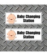 (2 Pack) 9&quot; X 3&quot; Baby Changing Station High Quality Vinyl Decals FREE SHIP - $9.33 CAD