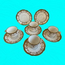 Antique MZ AUSTRIA Demitasse Cups and Saucers For 4 and 2 Extra Saucers - $55.17