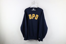 Vtg 90s Russell Athletic Mens XL Detroit Police Department Sweatshirt Blue USA - £70.21 GBP