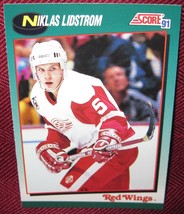 1991-92 Score Rookie &amp; Traded #71T Nicklas Lidstrom Rc Detroit Red Wings Uer - £3.99 GBP