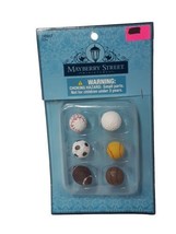 Mayberry Street Miniatures Sports Balls, Baseball Golf Soccer Basketball Footbal - £4.17 GBP