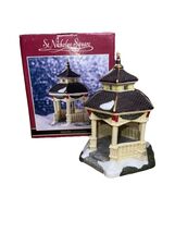 1998 St. Nicholas Square Gazebo Handpainted Porcelain Vintage Christmas ... - $440.25 MXN