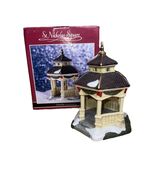 1998 St. Nicholas Square Gazebo Handpainted Porcelain Vintage Christmas ... - $33.23 CAD