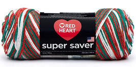Red Heart Super Saver Jumbo Yarn 10 oz 482 Yards - Mistletoe - £8.65 GBP