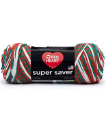 Red Heart Super Saver Jumbo Yarn 10 oz 482 Yards - Mistletoe - £8.74 GBP