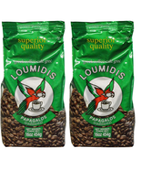 2 Pack Loumidis Greek Ground Coffee Papagalos Traditional 16 Ounces NEW - £29.46 GBP
