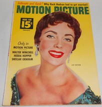 February 1956 MOTION PICTURE MAGAZINE Elizabeth Taylor Cover GRACE KELLY... - $29.69