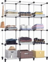Transparent Homidec Closet Organizer, 12-Cube Closet Organizers And, Off... - $56.96