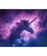 Unicorn Tapestry Clouds and Stars 5 ft x 5 ft Wall Hanging Pink Purple D... - $19.99