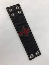 Unique Wide Leather Wrist Belt Cuff Bracelet W Snaps + Hidden Valuables ... - $10.39
