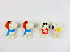 Vintage Snoopy Rubber Figurine With Suction Cup Lot Of 4 - $49.50