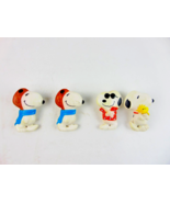 Vintage Snoopy Rubber Figurine With Suction Cup Lot Of 4 - £38.92 GBP