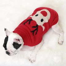 Festive Fairytale Pet Sweater: Elk Printed Knitwear For Dogs And Cats - £13.51 GBP