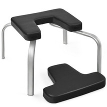 Yoga Iron Headstand Bench With PVC Pads For Family Gym-Black - £71.04 GBP