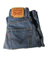 Levis 505 Jeans Boys Youth Size 10 Slim 23x25 Blue Denim Flex Stretch - $27.47 CAD