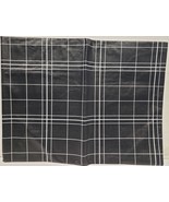 Superior Vinyl Flannel Back Tablecloth,52&quot;X52&quot;Square, BLACK &amp; WHITE LINE... - £11.73 GBP