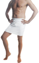 Mens Skirt, White Mini Skirt Sexy Style Up To 44&quot; Waist! Crossdresser/TG - $24.99
