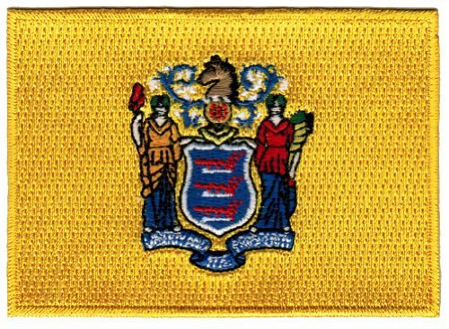 New Jersey State Flag Embroidered Patch Iron-On NJ Emblem - $3.99