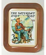 Vintage '97 The Saturday Evening Post "Decoys" 2003 Metal Tray 13.25" x 10.5" WH - $16.99