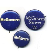 3 1972 McGOVERN President Pinback Button Pin Set - $19.15 CAD