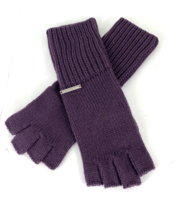 Michael Kors Cable Knit  Fingerless Gloves Purple H3 - $49.49