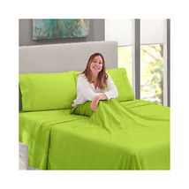 Green Bed Sheets Set   4-pc Full Queen King Size Bedsheets Set - £28.39 GBP+