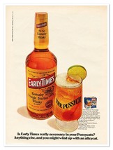 Print Ad Early Times Whisky The Pussycat Mix Vintage 1972 Advertisement - £7.60 GBP