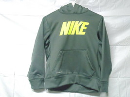 Nike Therma-Fit Hoodie; Gray w/ Green Logo; Youth; Size M; NEW - £15.77 GBP