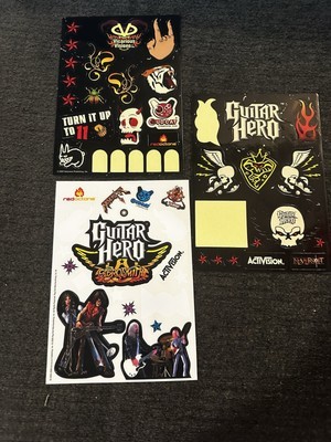 Guitar Hero Stickers Aerosmith and Guitar Hero 3 - $6.00