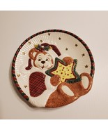 Fitz and Floyd  Essentials Teddy Bear Christmas Plate Rare Vtg. Perfect ... - $21.88 CAD