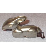Vintage Antique Pressed Tin Rabbit Baby Crib Security Blanket Fastener  - $365.43 MXN