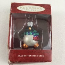 Hallmark Keepsake Christmas Ornament Hand Blown Glass Roll Poly Penguin Sparkle - $17.77