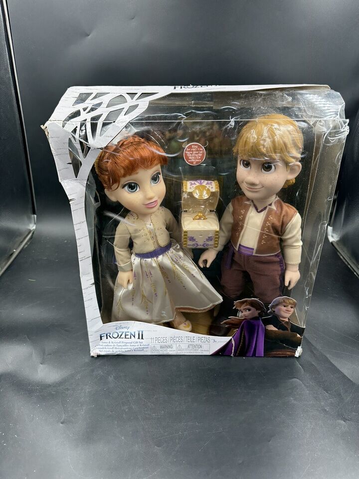 Frozen Doll Set Anna Kristoff 15" Proposal Ring Playset Gift Box box damaged - $34.64