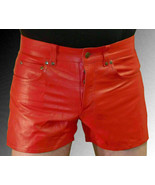 Classic 100% Genuine Lambskin Boxer Unique Stylish Men Leather Shorts - $1,742.66 MXN