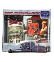 Saturday Evening Post Ceramic Wall Plaque &amp; Mug W/ Tea - Norman Rockwell... - £7.52 GBP