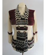 FANTASTIC FAWN Double Breasted Cardigan Sweater Chevron Shawl Collar KT1... - £31.48 GBP