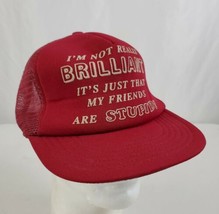 Vintage Hat &quot;I&#39;m not Brilliant Just That My Friends are Stupid&quot; Novelty ... - £11.98 GBP