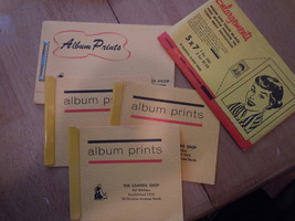 Vintage 4 Empty Camera Shop Photo Album Prints Books &amp; 1 Envelope  - $2.99