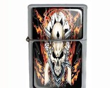 Wind Proof Dual Torch Refillable Butane Lighter Skull Design-011 - $16.78