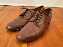Bally Continentals Switzerland 8D Brown Leather Lace Up Cap Toe Shoes - £41.86 GBP