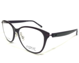 Aspire Eyeglasses Frames LOYAL VIOLET Black Purple Round Full Rim 53-16-140 - $55.91