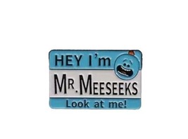 Rick &amp; Morty “Hey I’m Mr Meeseeks Look At Me” Metal Enamel Pin - New! - £4.87 GBP