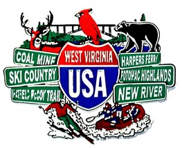 West Virginia Street Signs Fridge Magnet - £5.16 GBP