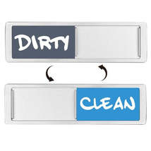 Dishwasher Magnet Clean Dirty Sign Double-Sided Refrigerator Magnet(Silver-Blue  - £3.15 GBP