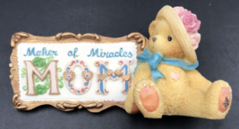 1997 Cherished Teddies MOM Maker of Miracles Sign Figurine 303054 -- Enesco - £5.41 GBP