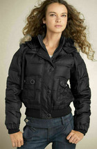 Coffee Shop Bomber Jacket with Hood Sz L Black - $1,252.51 MXN