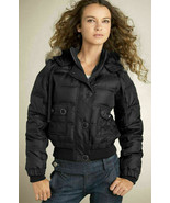 Coffee Shop Bomber Jacket with Hood Sz L Black - $1,252.51 MXN