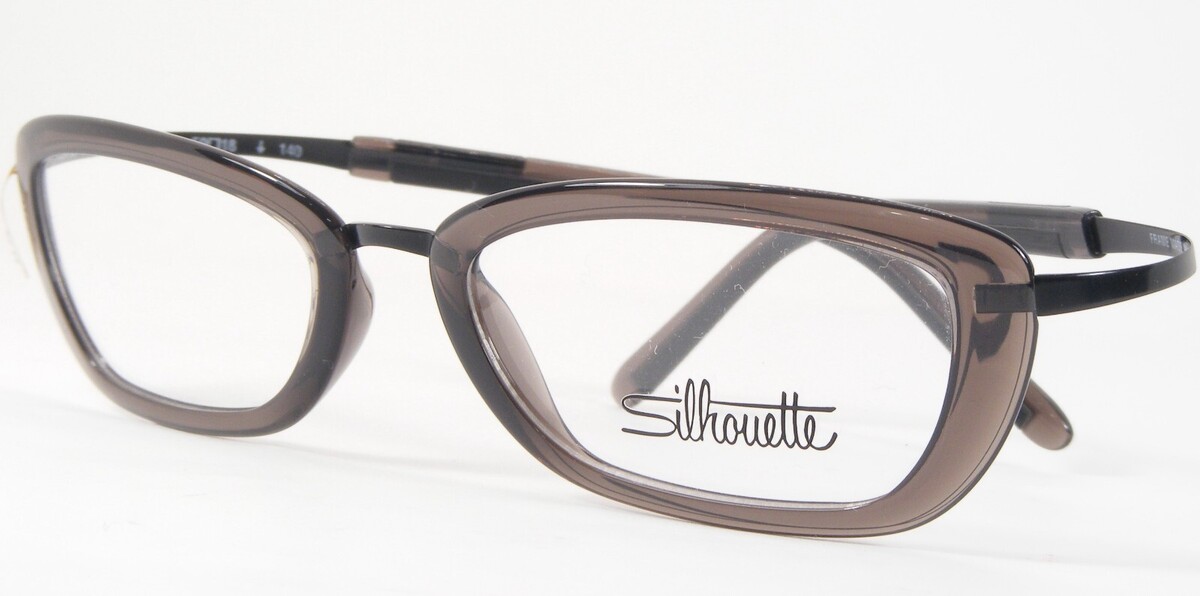 Silhouette SPX M 1970 50 6050 Transparent Black UNIQUE RARE EYEGLASSES 5... - $191.72