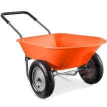 Heavy Duty 2-Wheel Multipurpose Rust Proof Wheelbarrow - Orange - $285.11